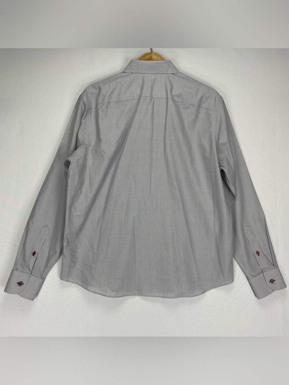 UNTUCKit Shirt Men’s L Gray Relaxed Fit Wrinkle Free Rubican WF Button Down - Picture 4 of 11